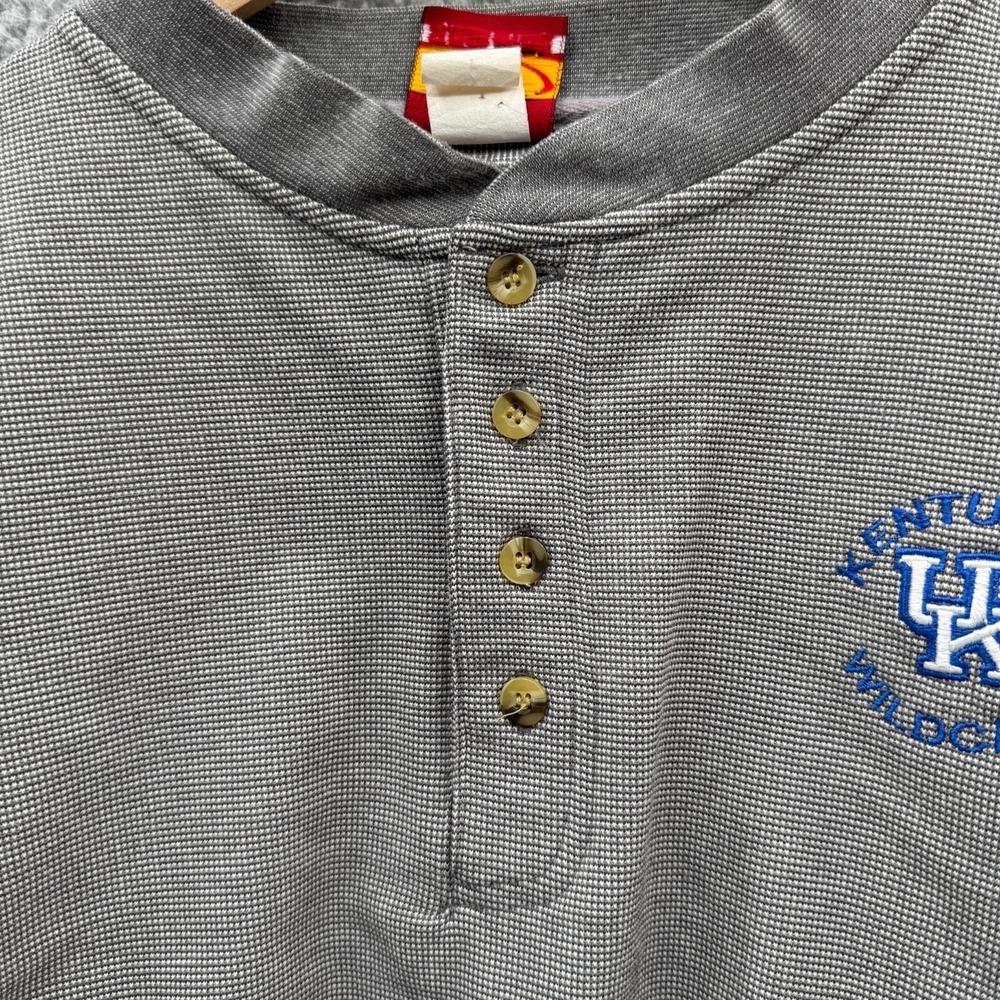 Vintage Kentucky Wildcats Sweatshirt Mens Large Gray Buttons